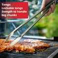 thumbnail image 4 of Z GRILLS Heavy Duty BBQ Grilling Tools Set Stainless Steel Spatula, Fork, Basting Brush & Tongs Barbecue Accessories Kit-Grill, 4 of 7