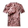 thumbnail image 5 of PVCS Womens Tops Women's Casual Retro Style Casual Printed Short Sleeve Blouse V-Sleeve Blouse/Shirt, 5 of 5