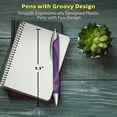 thumbnail image 5 of 10 Pens with Groovy Design Pack - Click to write, Plastic - Purple, 5 of 5