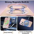 thumbnail image 2 of Magnetic for iPhone 15 Pro Max Case with Ring Stand, [10 FT Drop Protection] [Velvety Touch] Slim Translucent Matte Back Shockproof Phone Case for iPhone 15 Pro Max 6.7'', Pink, 2 of 14