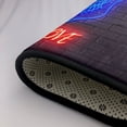 thumbnail image 5 of DouZhe Dazzling Neon Lights Skull Pattern Area Rugs Non-Slip Machine Washable Floor Mat, Modern Style Carpet Doormat, 63x48 inches, 5 of 6