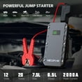 NEXPOW 2000A Lithium Jump Starter Quick USB Charge, LED Light & Power