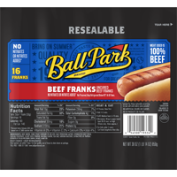 Ball Park® Beef Franks, Original Length, 16 Count (Family Pack)