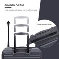 thumbnail image 6 of 3 Piece Lightweight Suitcase(20/24/28), ABS Luggage Set Expandable with Spinner Wheels, wo Hooks and TSA Lock, Durable Hardshell  Luggage Set for Family Travel, Black, 6 of 7