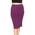 thumbnail image 4 of Stretch Is Comfort Women's Soft Stretch Midi Skirt | Adult  Small - 5x, 4 of 9