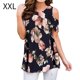 thumbnail image 3 of Qarigey Camiseta con estampado de cuello y hombros descubiertos para mujer Prendas para la parte del cuerpo peonía azul XXL Qarigey AP001546-05, 3 of 6