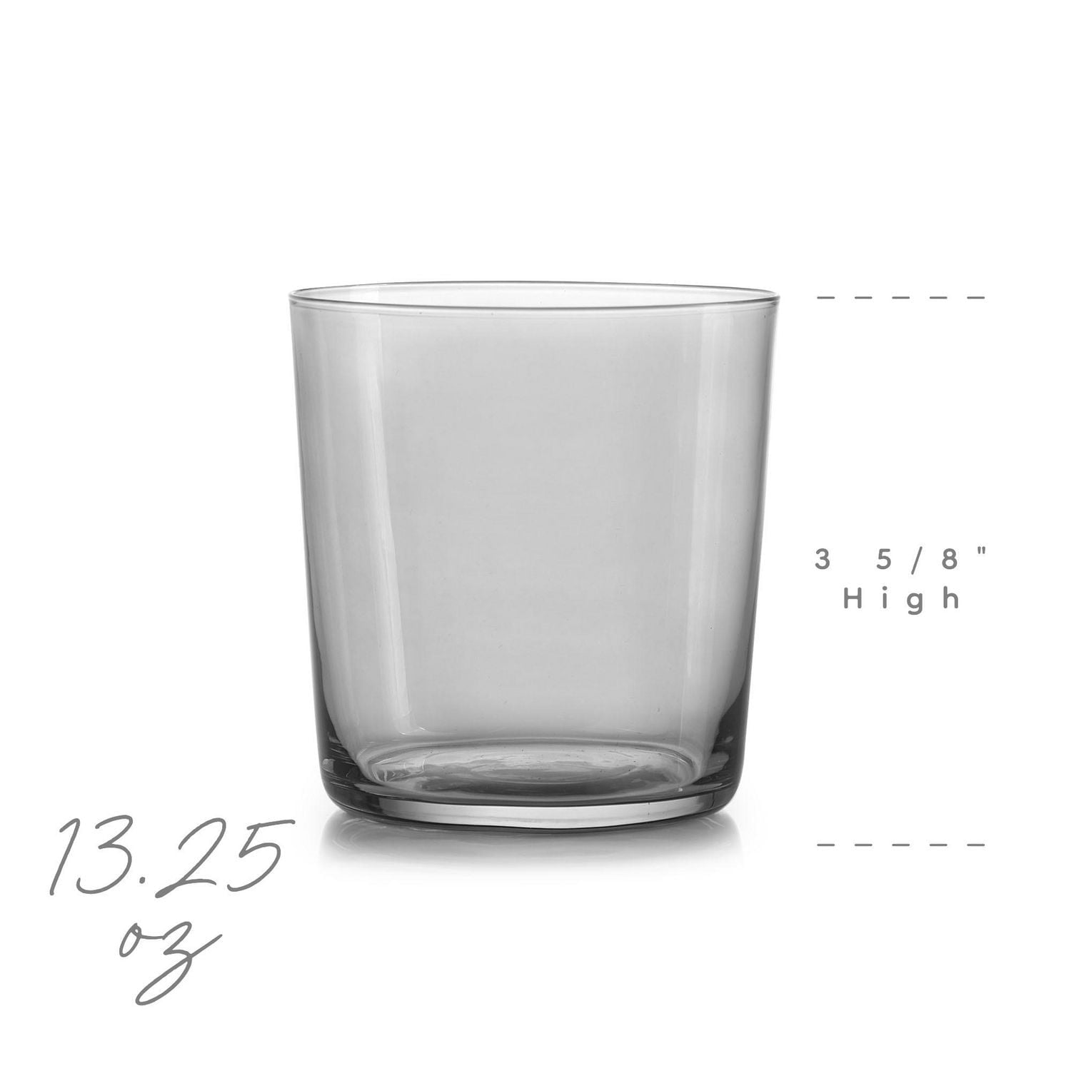 Libbey Enzo Smoke glassware 12 pcs set, Includes 6 - 13.25 oz DOF nd 6 -19 oz Coolers.