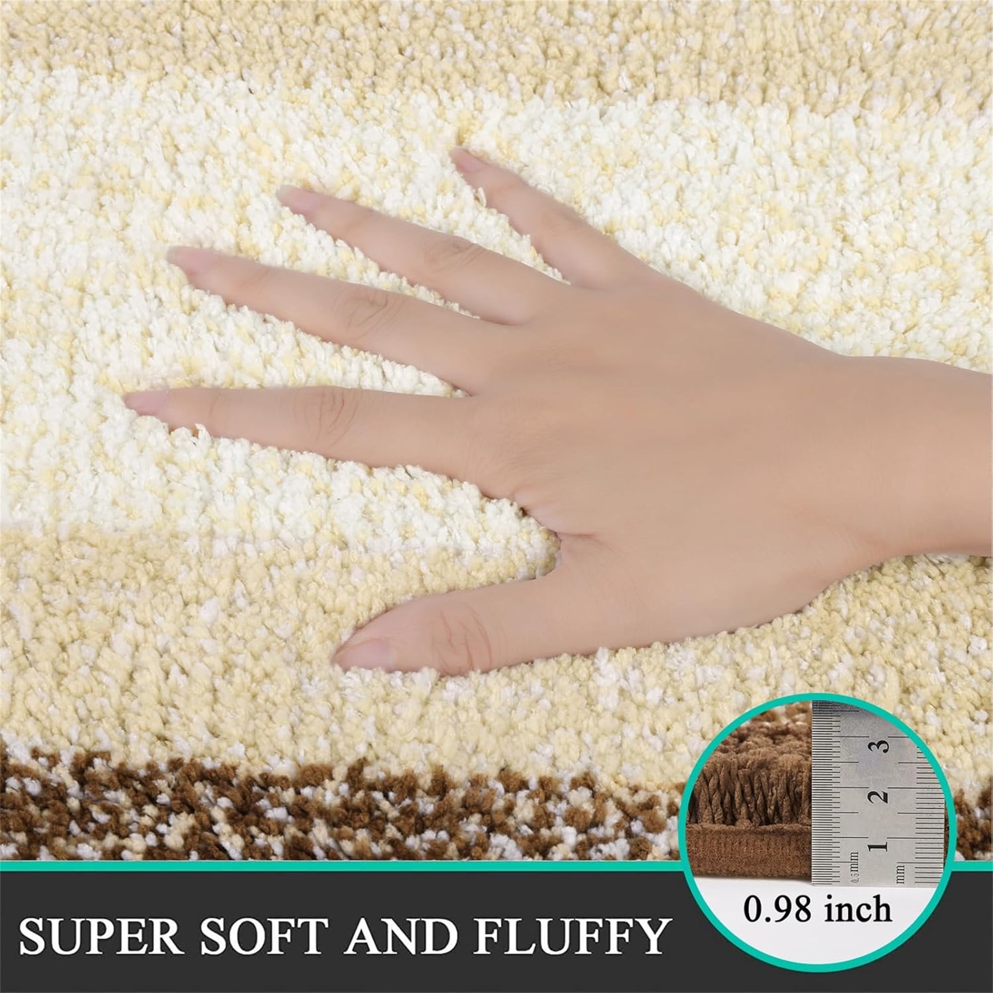 Ileading 2 Piece Bath Rug Set Microfiber Washable Non Slip Bathroom Rug and Mat Set