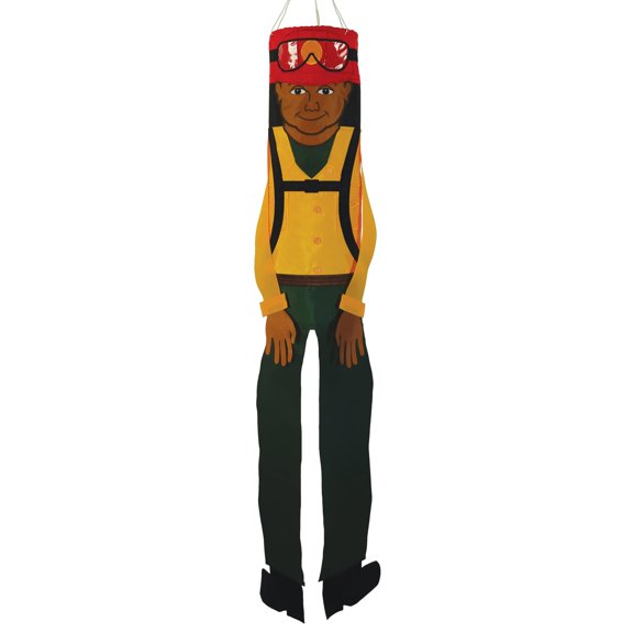In the Breeze 5152 — Wildland Firefighter 40-Inch Breeze Buddy Windsock - Hanging Firefighter Decoration