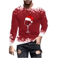thumbnail image 2 of Blusas y camisas de manga larga y cuello redondo para hombre, camisetas casuales con estampado de moda y cuello redondo, blusas de licra de manga corta para hombre., 2 of 5