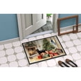 thumbnail image 3 of Black and Tan Coonhound Cozy Christmas Doormat 27 in x 18 in, 3 of 6