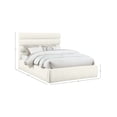 thumbnail image 3 of Meridian Furniture Adam Cream Chenille Fabric Queen Bed, 3 of 9