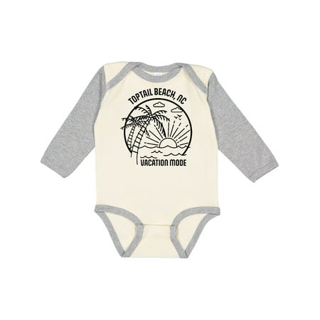 

Inktastic Summer Vacation Mode Toptail Beach North Carolina Gift Baby Boy or Baby Girl Long Sleeve Bodysuit