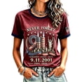 thumbnail image 7 of ZCNKMX Women's Never Forget 911 Memorial T Shirt We Will Never Forget 9/11 Tee American Flag Patriotic Crewneck Shirt Army Green XXXL, 7 of 7