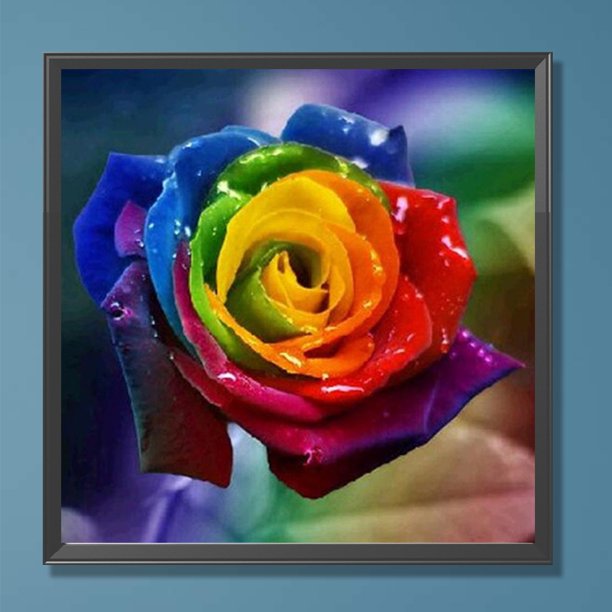 Cuadros Decorativos Kit de pintura por números DIY rosas aceite arte imagen artesanía hogar pared decoración (H1843) Wdftyju de costura negro 4 estilos