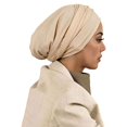 thumbnail image 2 of Headbands for Women Stretchy Turban Undercap Soft Daily Head Wrap Bandanas for Women Beige, 2 of 4