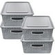 thumbnail image 1 of Set De 4 Cajas, Canastas Organizadoras Tipo Rattan Gris, 1 of 6