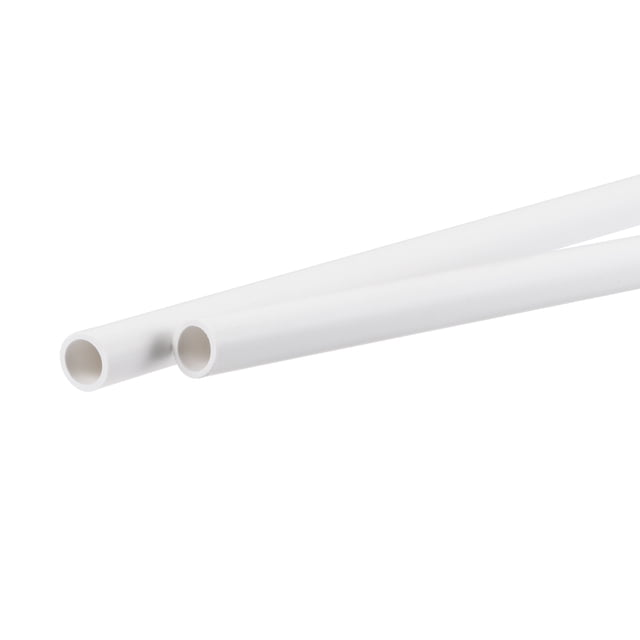 Unique Bargains Tube Rigide Rond en PVC Blanc 6.8mm ID 8.8mm OD 500mm pour Tuyau d'Eau 2 Pcs