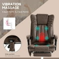 thumbnail image 6 of Vinsetto Microfiber Office Chair, High Back Computer Chair with 6 Point Massage, Heat, Adjustable Height and Retractable Footrest, Coffee, 6 of 10