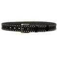 thumbnail image 4 of 1 1/2" Snap on Antique Silver Circle Metal Studded Distressed Leather Belt, 4 of 8