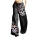 thumbnail image 1 of Pantalones deportivos holgados, informales, retro, con cordón y pernera ancha, estampados y bolsillos para mujer, 1 of 5