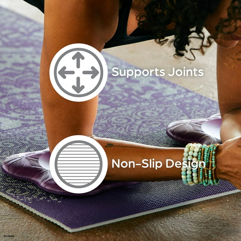 Gaiam Yoga Knee Pads, 1 Thickness, Pair, Purple 