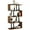 Brown, variant on Dextrus 5-Tier S-Shaped Bookshelf, Geometric Bookcase Wooden Z-Shelf Storage Modern Open Shelving, Freestanding Display Bookshelf for Living Room Home Office, Brown
