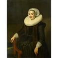 thumbnail image 2 of Michiel Jansz. Van Mierevelt 15x18 Gold Ornate Wood Frame and Double Matted Museum Art Print Titled - Portrait of an Elderly Woman (1632), 2 of 4