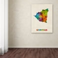 thumbnail image 4 of Trademark Fine Art Michael Tompsett Nicaragua Watercolor Map Canvas Wall Art - 24x32, 4 of 4