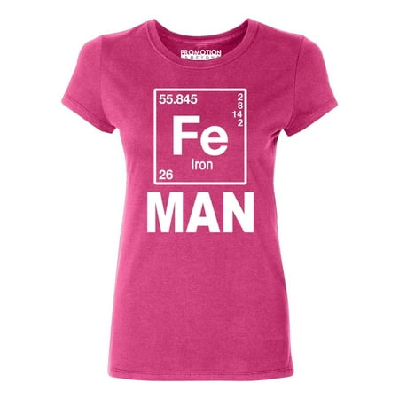 P&B Fe (Iron) Man Element Women's T-shirt, Cyber Pink,