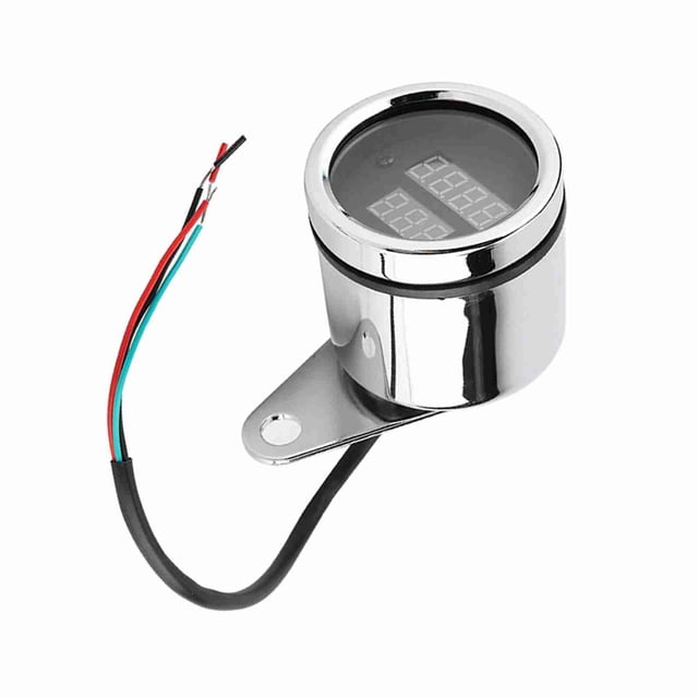 Velocímetro De Metal 2 En 1 Voltímetro Digital Tacómetro Para Motocicleta