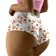 thumbnail image 4 of Gibobby Bikini elástico algodón Pantalones cortos con estampado navideño para mujer, ropa interior divertida tipo bóxer, bragas para mujer, pijamas （Blanco， L), 4 of 5