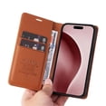 thumbnail image 3 of Funda para iPhone 16 Pro Estuche de Cuero PU Tipo Cartera con Ranuras para Tarjetas y Cierre Magnético, 3 of 5