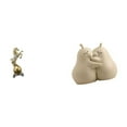 thumbnail image 6 of CoudarTitie Modern Resin Horse Hugging Pear Statue Art Craft Ornament Decorative Figurine Book Stand Ceramic Bookend Fine Workmanship Collectible Centerpiece for Shelf Living Room Office, 6 of 8