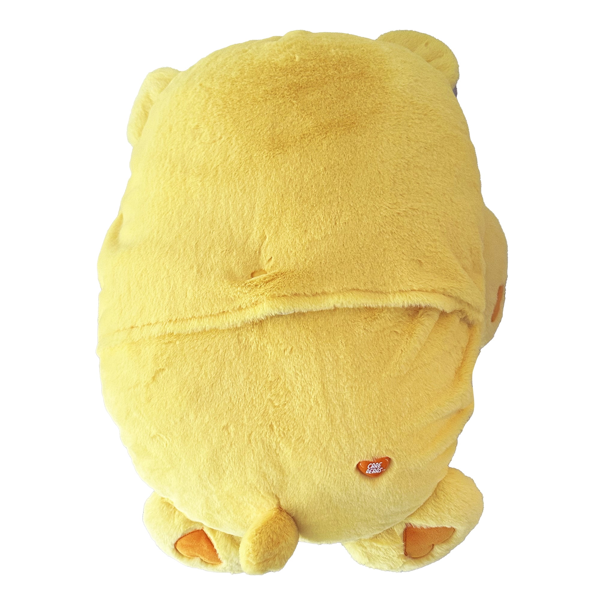 Happy Nappers: Care Bears Pillow Pocket Pal - Funshine Bear - Plush Character Pillow Case, Animal Cover w/ Weighted Paws, Kids Soft Huggable Companion