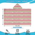 thumbnail image 2 of White Christmas Folk Pattern Hooded Bath Towel，60"x35" for Ages 3 To 12 Kids, Quick Dry Lightweight Soft Microfiber Hood Beach Towel Cover Up for Kids, 2 of 7
