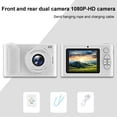 thumbnail image 4 of Oggfader Children's Holiday Gift High-definition Front And Rear Single Shot 4400w Mini 2.4 Inch Video Camera,White, 4 of 9