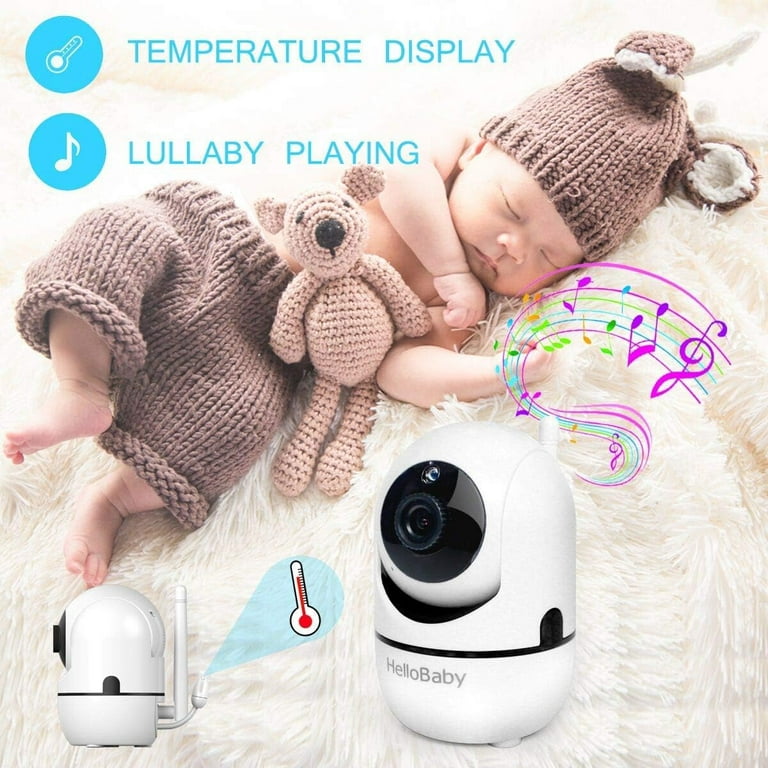 Hello Baby-US Baby Monitor with Remote Pan-Tilt-Zoom Camera and 3.2'' LCD  Screen, Infrared