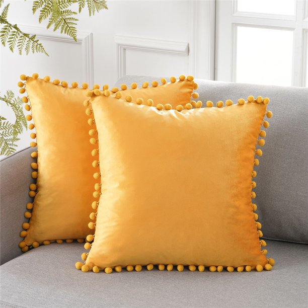 Top Finel Comfort Velvet Throw Pillow Covers for Couch Bed Soft