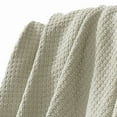 thumbnail image 2 of Nyx Queen Size Ultra Soft Cotton Thermal Blanket, Textured Feel, Beige - Saltoro Sherpi, 2 of 5