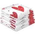 thumbnail image 4 of SKYSONIC Valentine's Day Love Heart Kitchen Towel Set of 4, Super Soft Absorbent Hand Towel Tea Towel Home Restaurant Tableware Cleaning Rag for Kitchen, Hotel, Beach, Bathroom, Gym, etc., 4 of 7