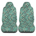 thumbnail image 2 of XMXT 2Pcs Car Seat Cover Decor Protector, Green Plant Texture Prints Front Seat Covers for Cars SUVs, Universal Fit, 2 of 9
