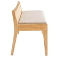 thumbnail image 5 of Pemberly Row 147" Padded Seat Transitional Wood/Foam Bench in Beige/Natural, 5 of 11