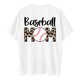 thumbnail image 5 of Fiudx Liquidación de Ahorros de Verano Camiseta de Manga Corta con Cuello Redondo y Estampado Informal con Estampado Frontal y Trasero de Béisbol para Mujer, 5 of 5