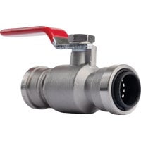 QuickFitting 1/2 In. Push-to-Connect Stainless Steel Full Port Ball Valve SS912R