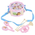 thumbnail image 2 of 6 Piezas de Instrumentos Musicales para Ni?os Peque?os, Tambor de Arena Interesante, Trompeta, Juguetes Musicales para Bebés, Ni?os y Ni?as(Rosado) percusión Tambor Higoodz juguetes de los niños, 2 of 7