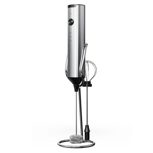Rechargeable Handheld Milk Frother Set Electric Milk Mixer Wireless Coffee Blender Creamer Whisk Frothy Blend Egg Beater