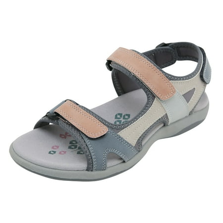 

Vuygyu Women s Summer Fashion Open Toe Color Blocking Adjustable Elastic Sports Sandals Breathable Non Outdoor Beach Sandals Toe Sandals for Women Flat Wedge Sandals Women Women s Sandals with