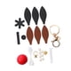 thumbnail image 5 of Kit de costura para llaveros DIY, colgante de globo aerostático, llavero de coche, colgante colorido Negro y marrón, 5 of 9
