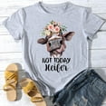 thumbnail image 4 of PENGXIANG Femmes Pas Aujourd'hui Génisse T-Shirt-Gris Clair-L, 4 of 7